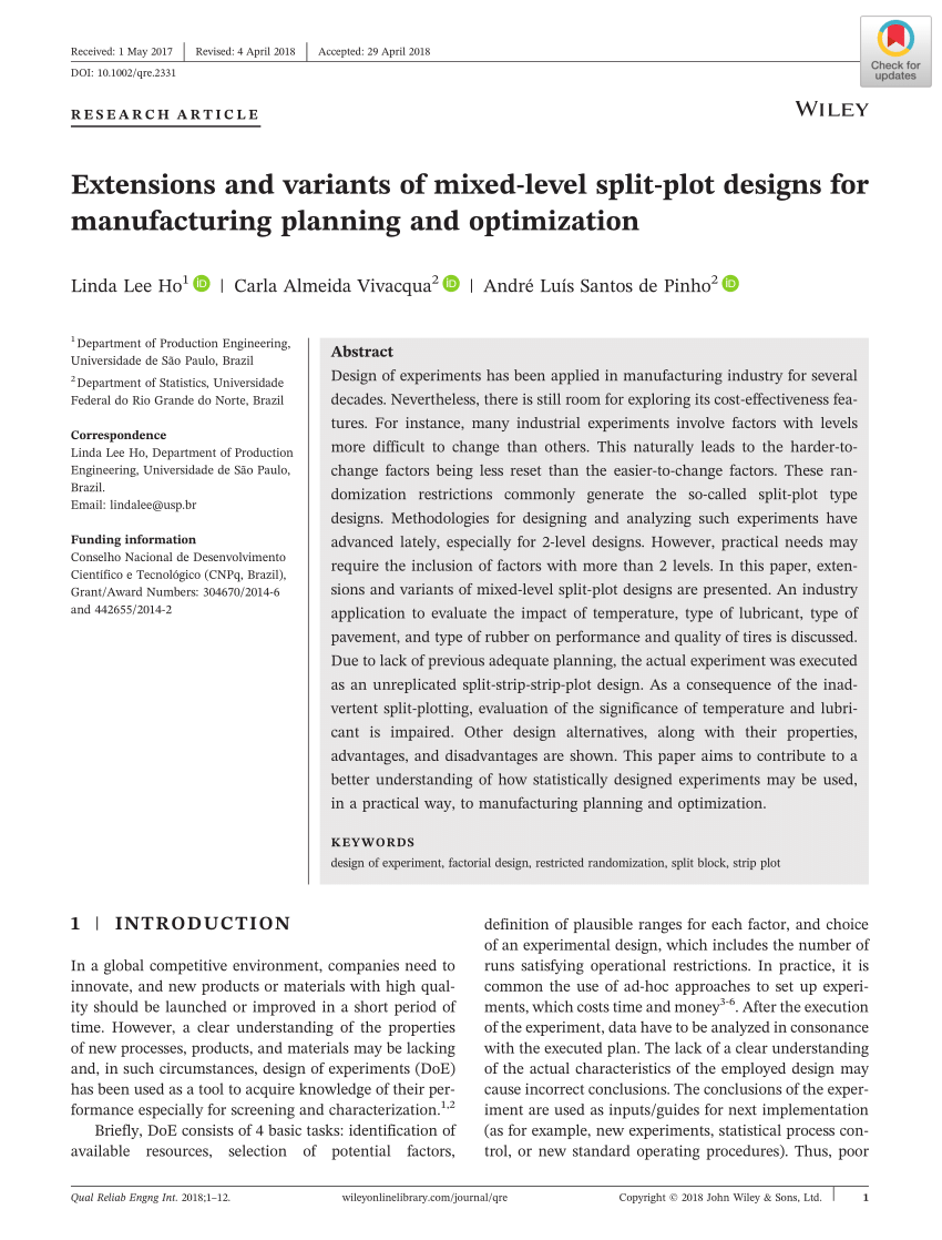 split plot design research paper