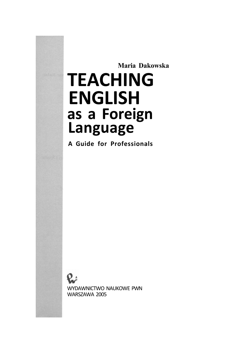 teaching english as a foreign language research papers