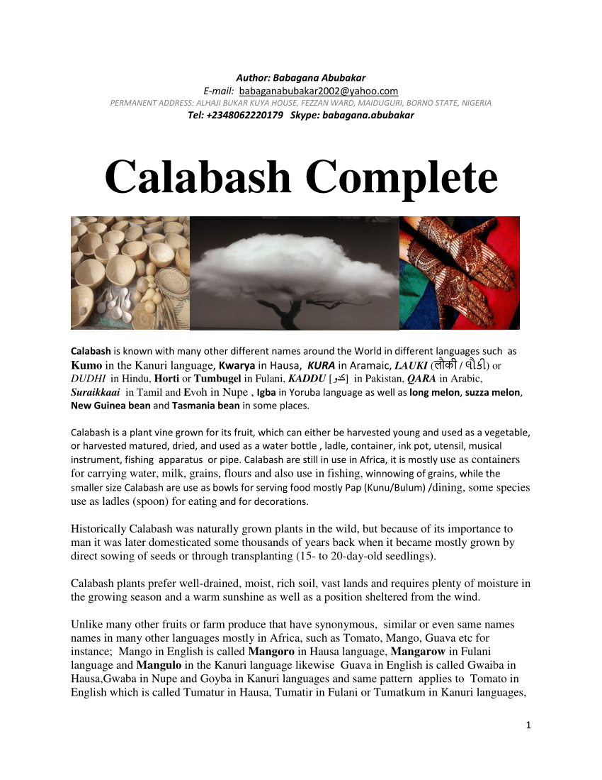 Pdf Calabash Complete