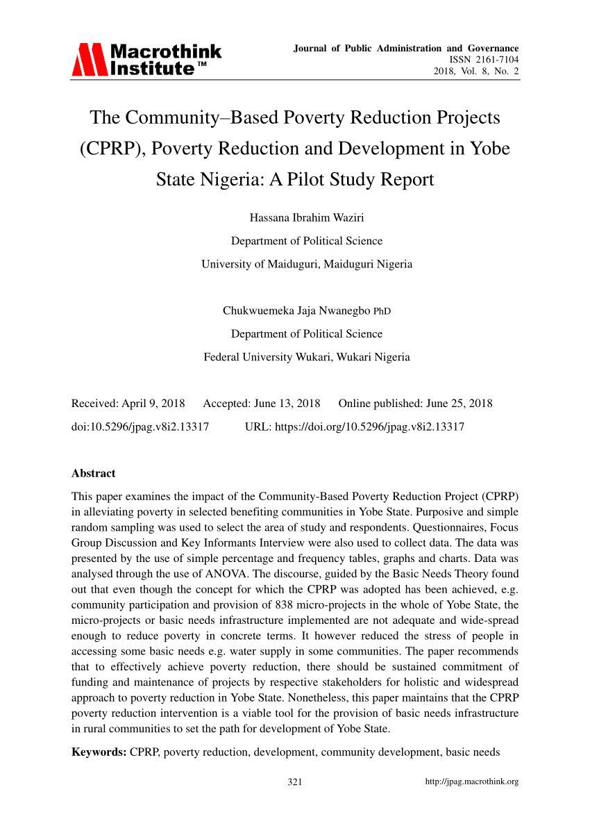 research proposal poverty reduction