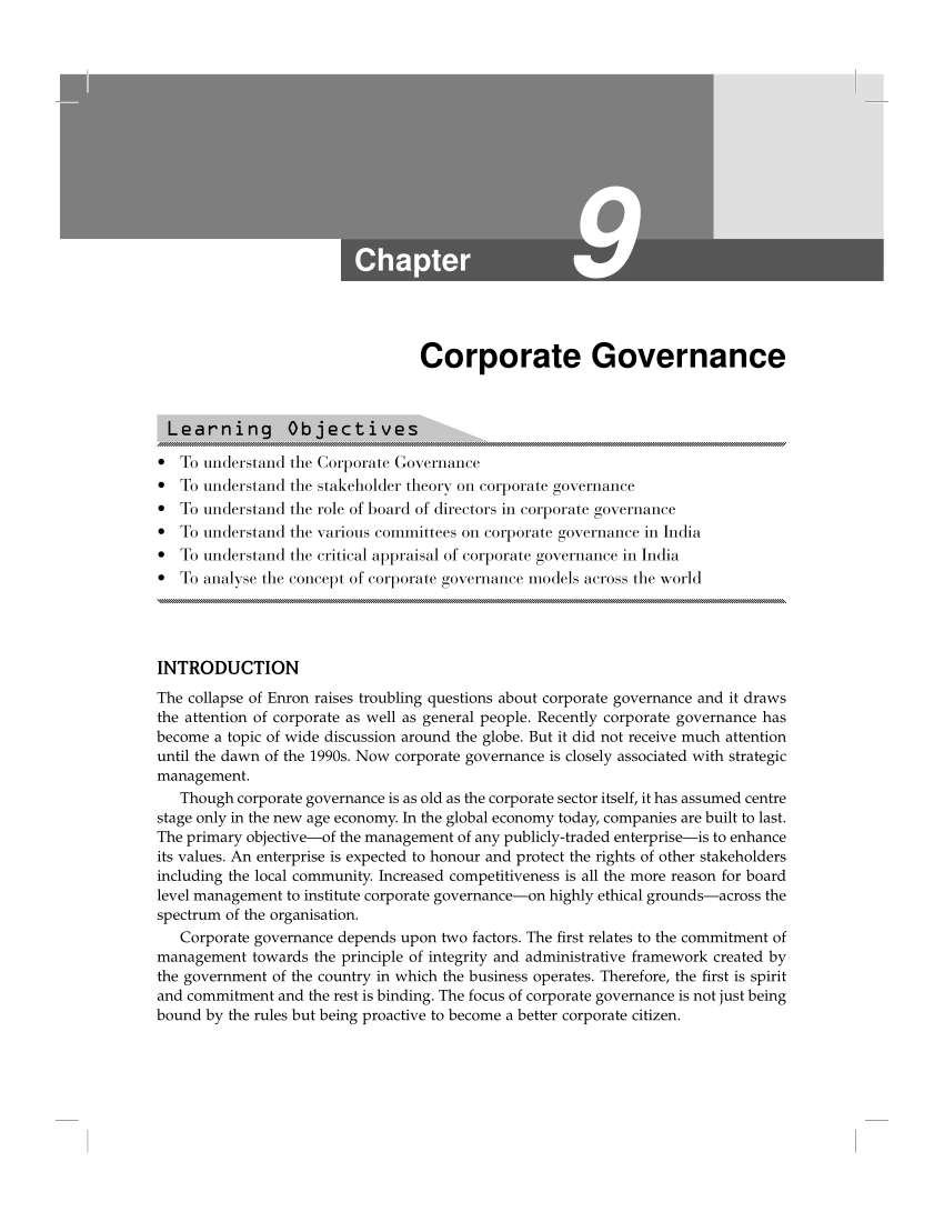 corporate governance case study questions and answers pdf