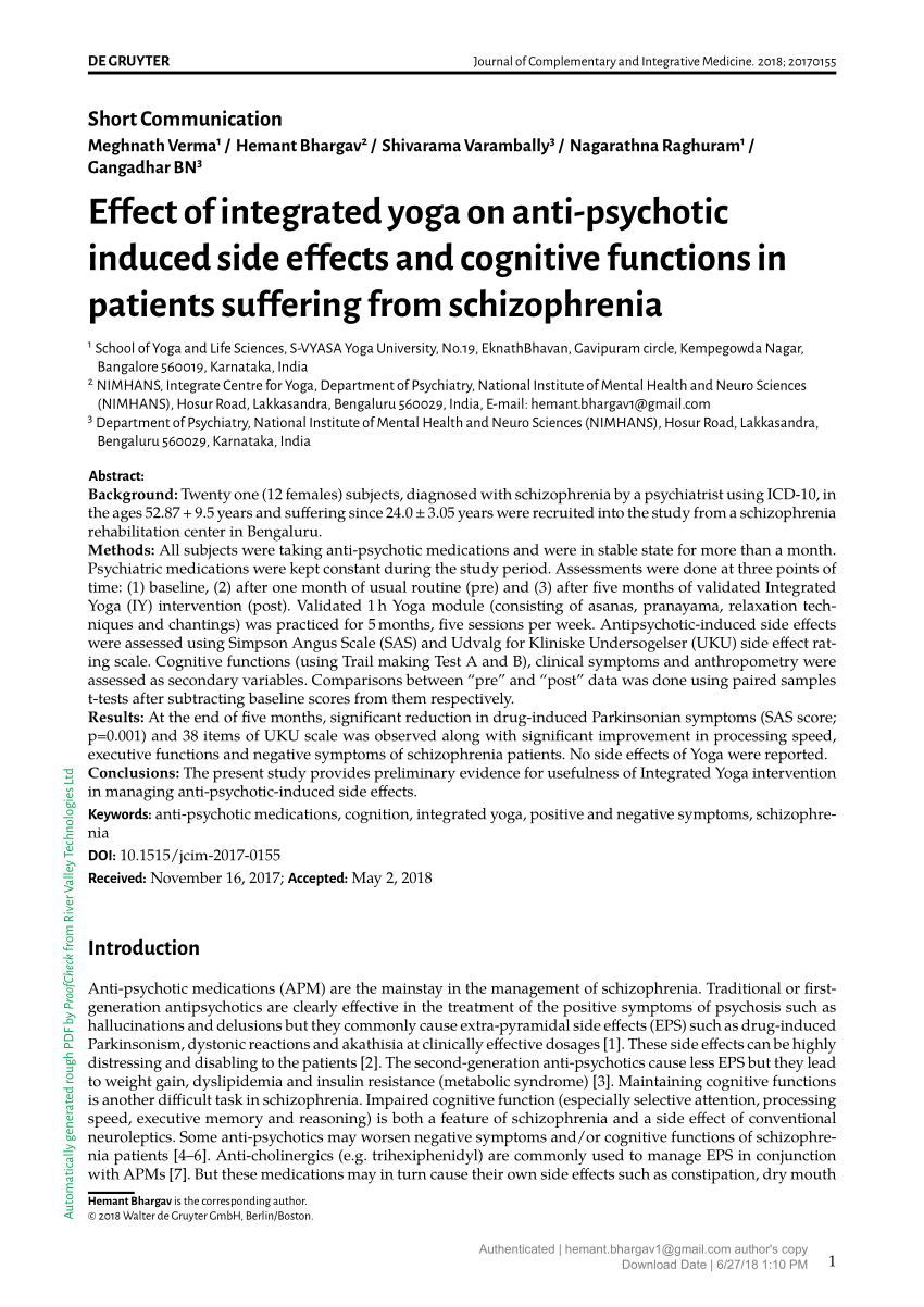 impact of yoga on mental health research paper