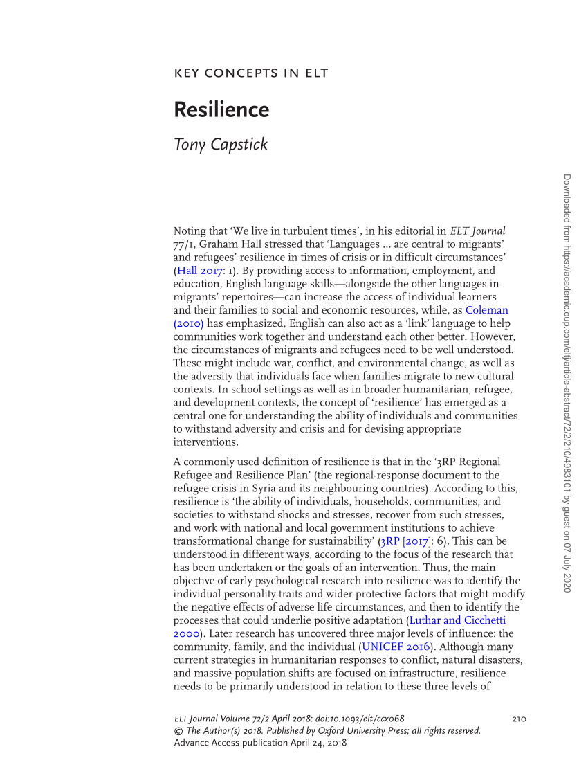 essay introduction about resilience