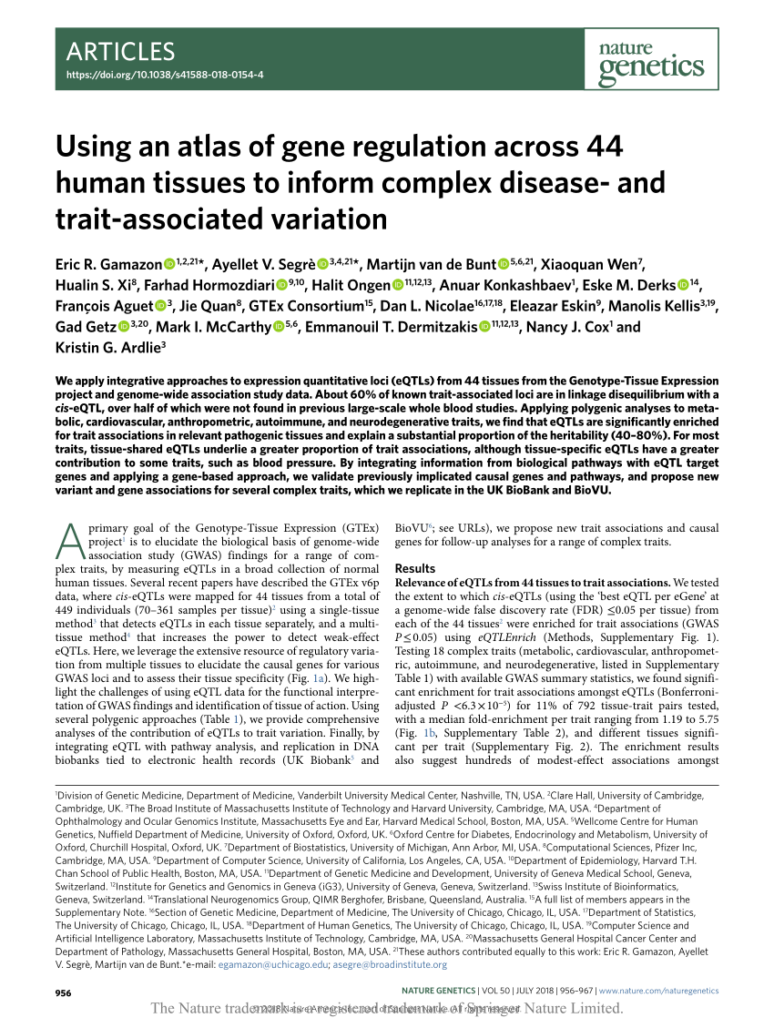 The GTEx Consortium atlas of genetic regulatory effects across