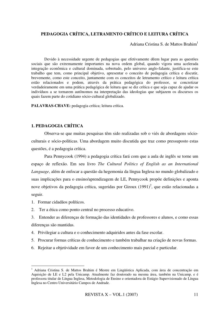 PDF) Avaliacao em lingua estrangeira e letramento critico