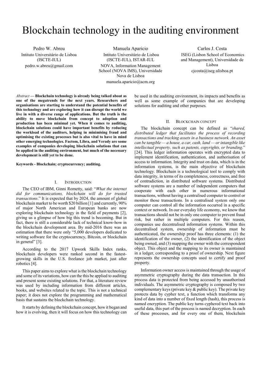 External bitcoin and blockchain technology audit