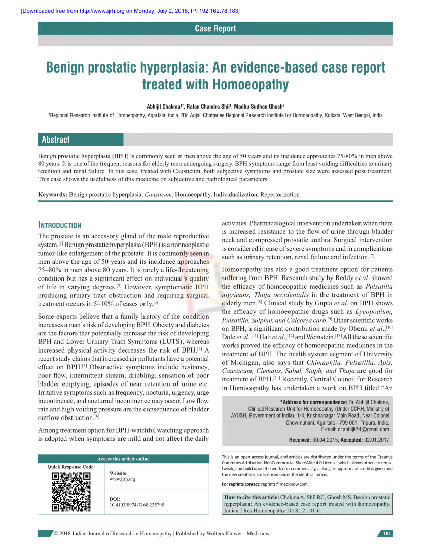 benign prostatic hyperplasia journal