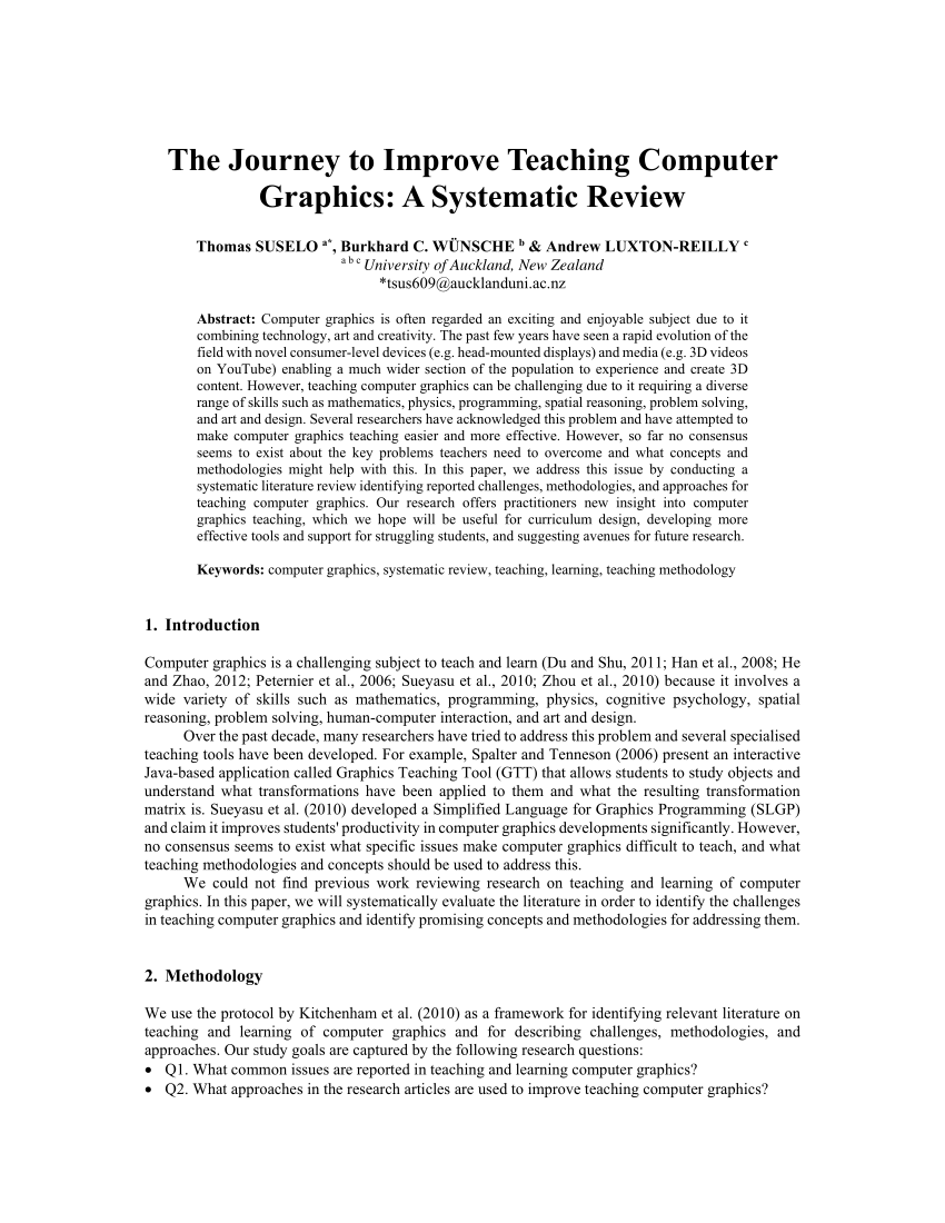 computer graphics research papers