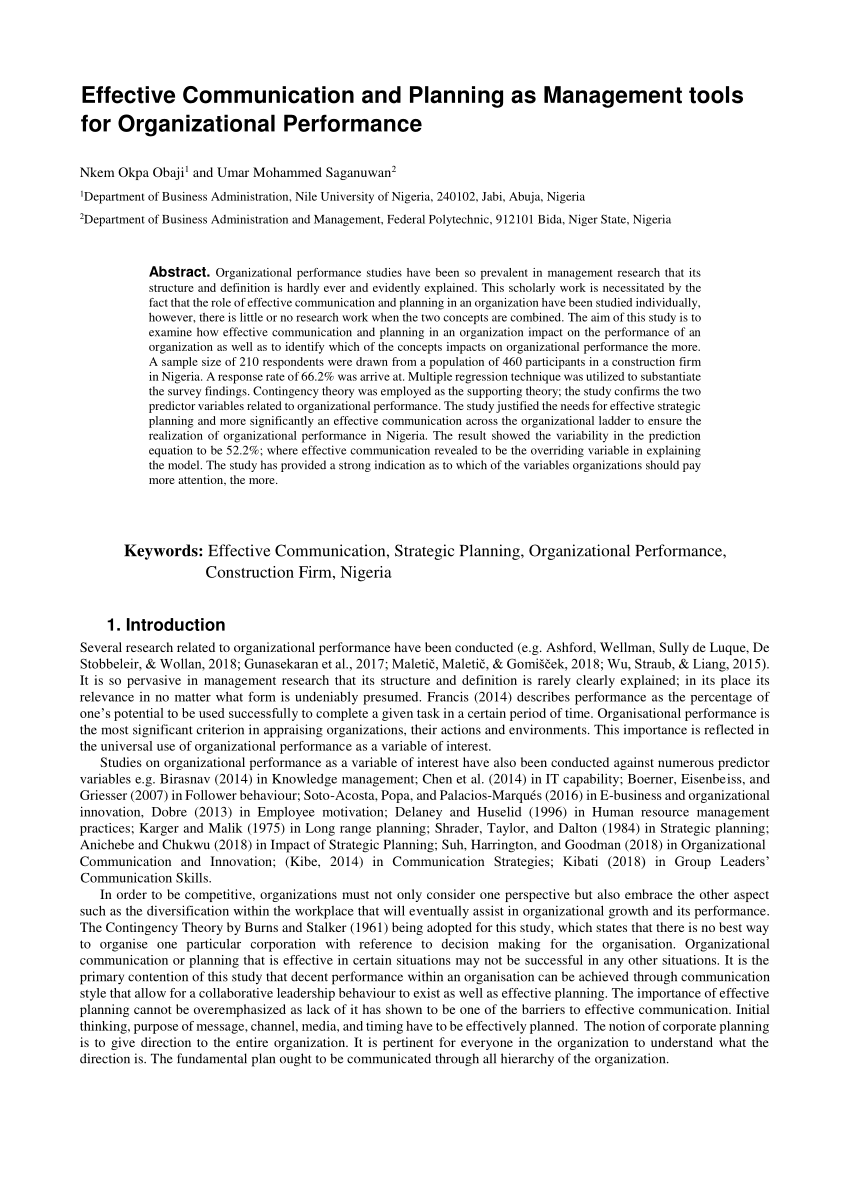 communication techniques research paper