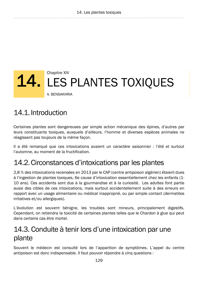 Pdf Les Plantes Toxiques