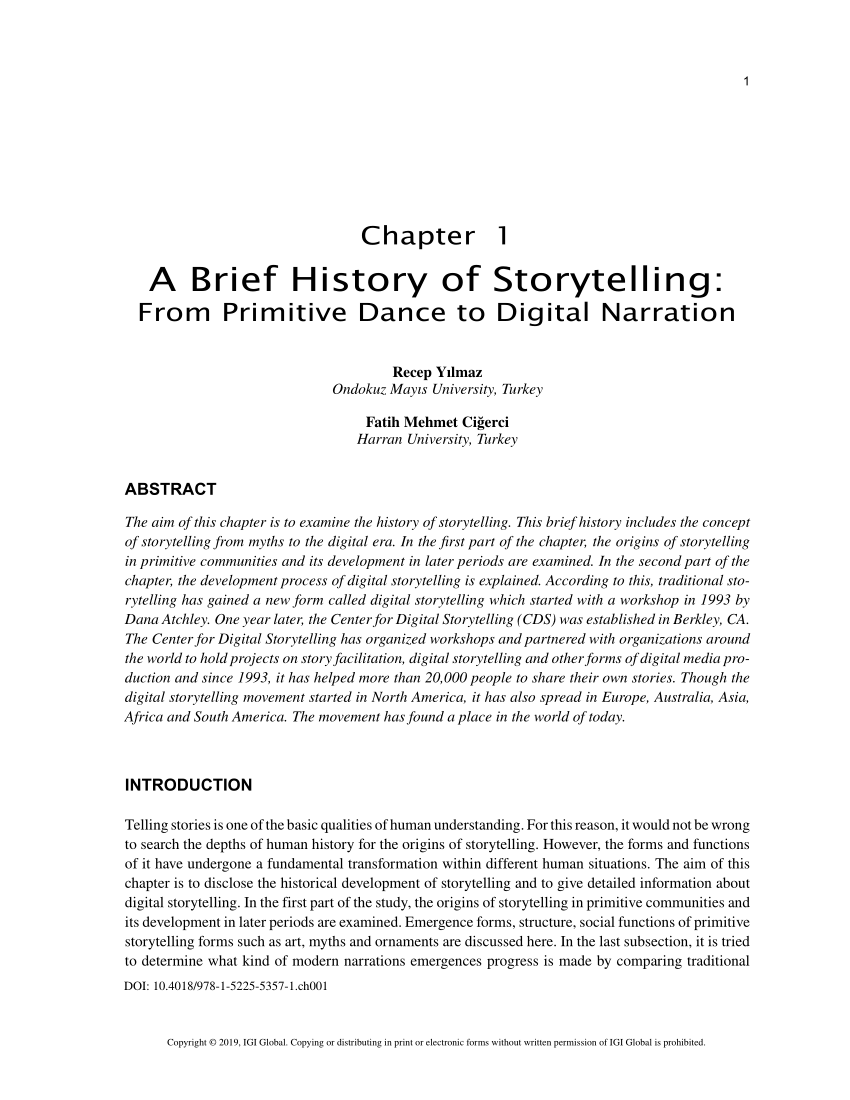 History of storytelling - Qasaccess