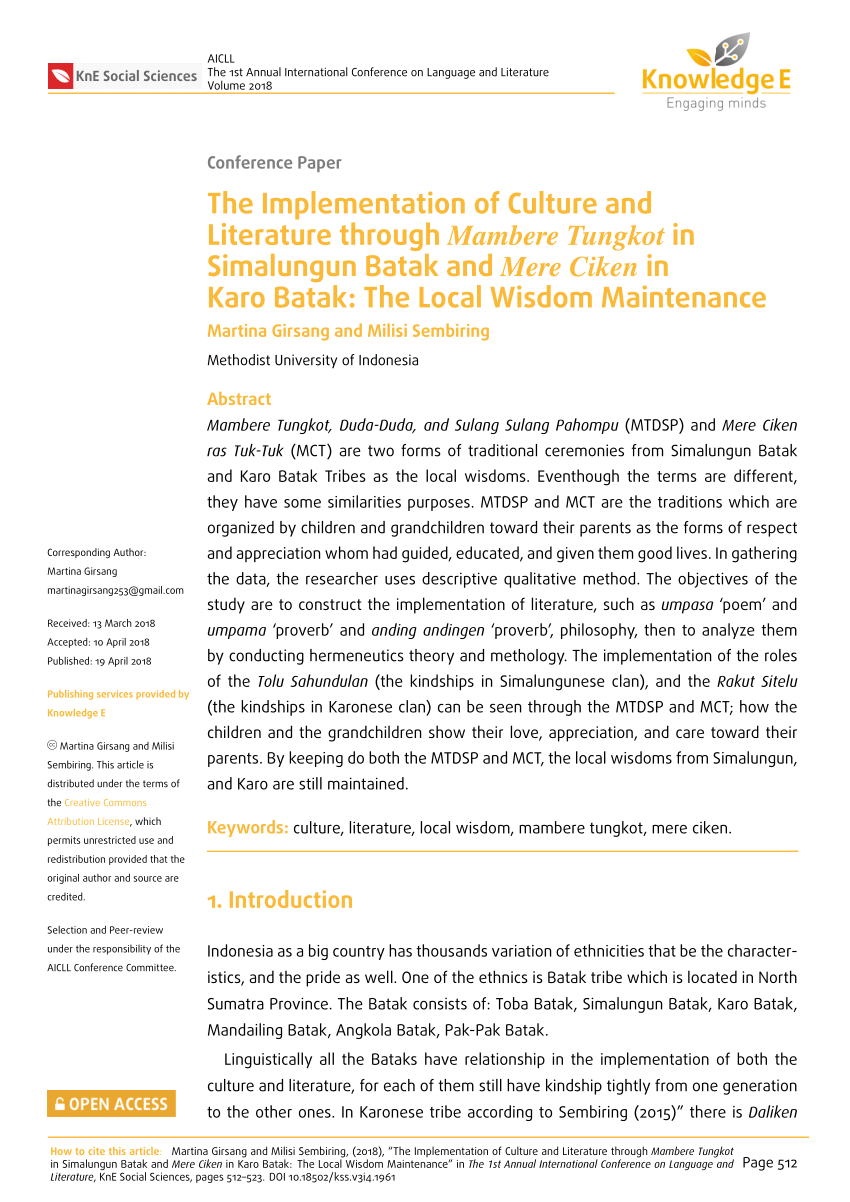 Pdf The Implementation Of Culture And Literature Through