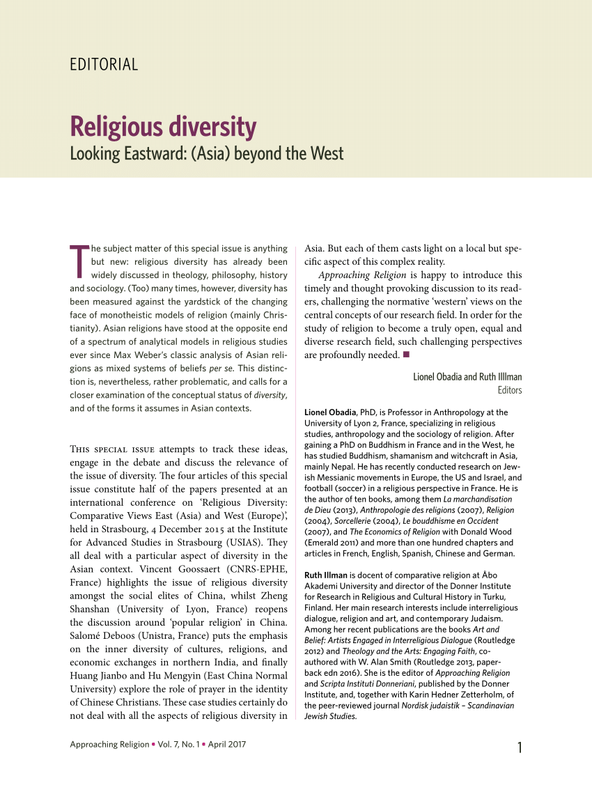 research on religious diversity