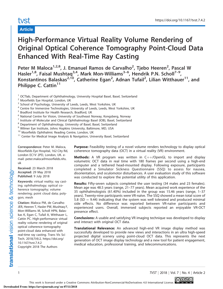 PDF) High-Performance Virtual Reality Volume Rendering of Original ...