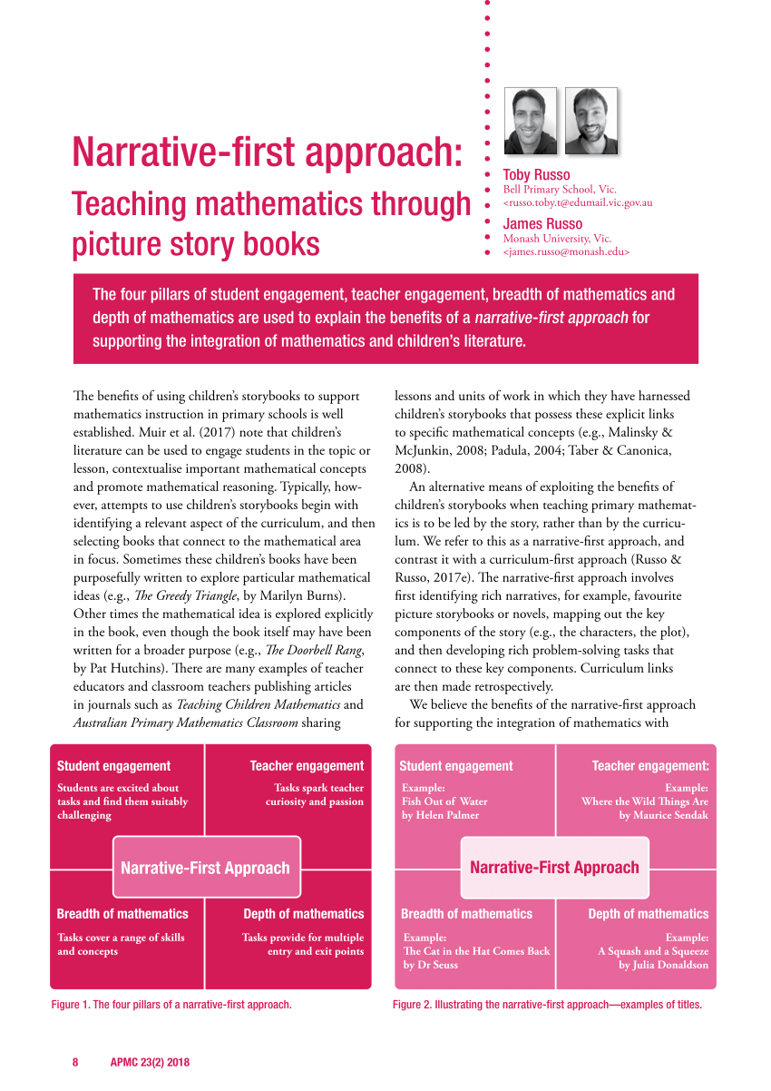 Pdf Narrative First Approach Teaching Mathematics Through