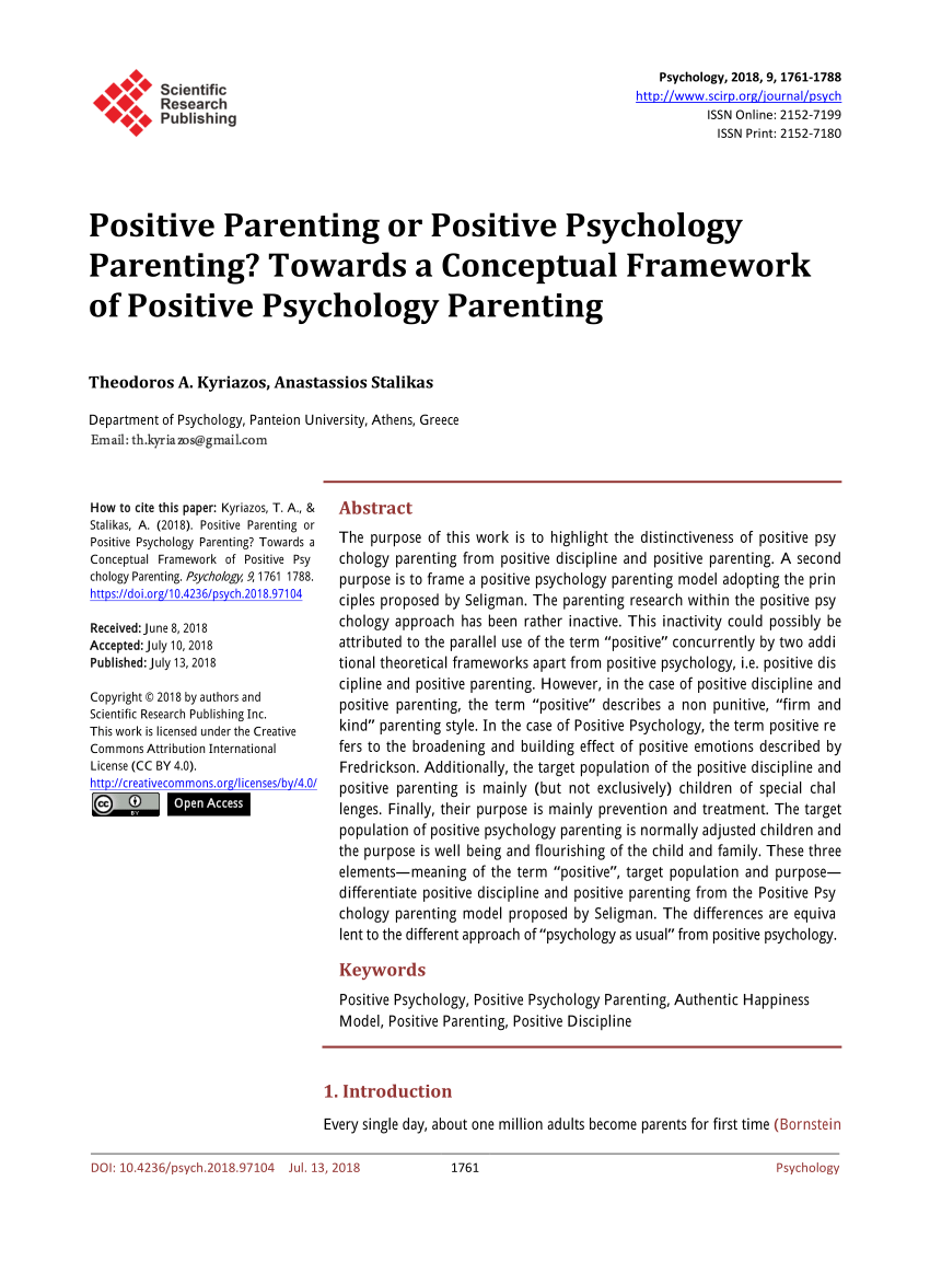psychology research topics on parenting