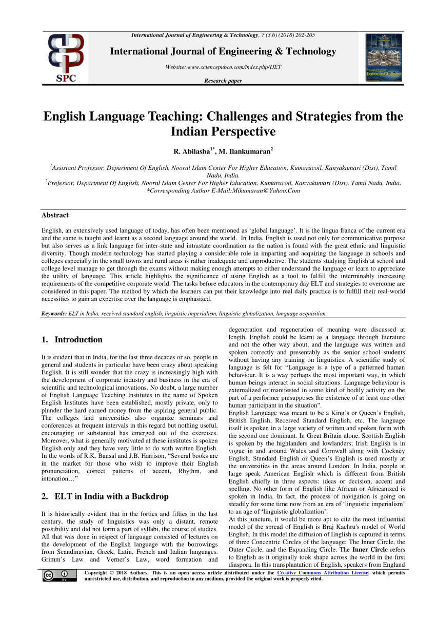 Pdf English Language Teaching Challenges And Strategies From The