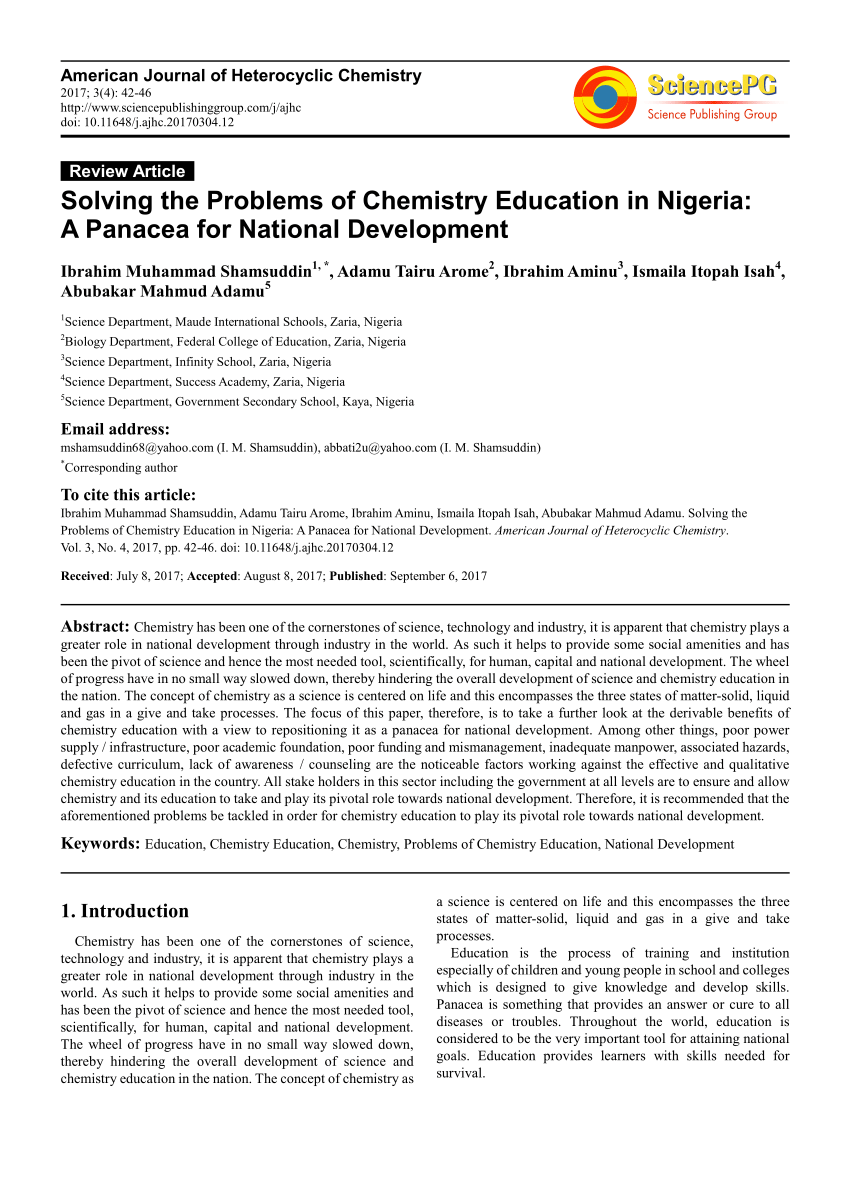 solutions to research problems in nigeria