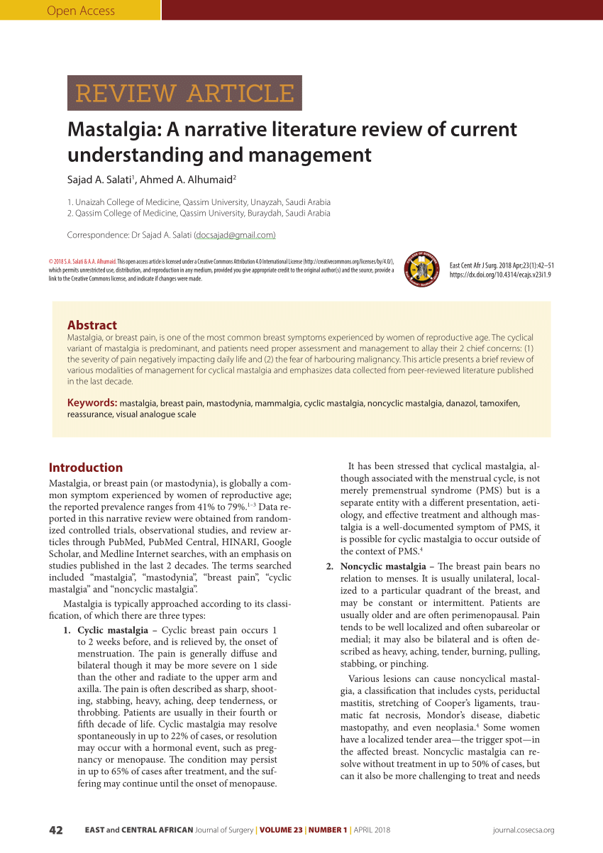 ASOMA GUIDE for Managing Breast Pain