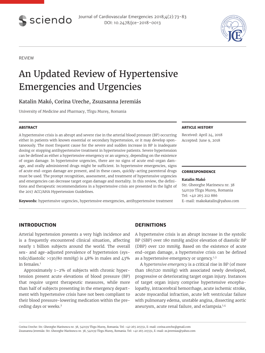 case study for hypertensive emergency