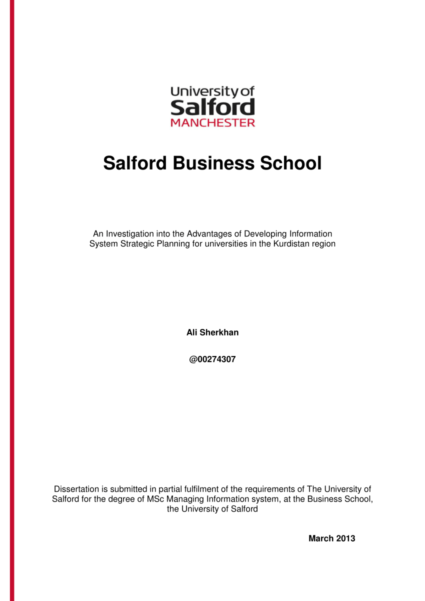 salford university dissertation examples