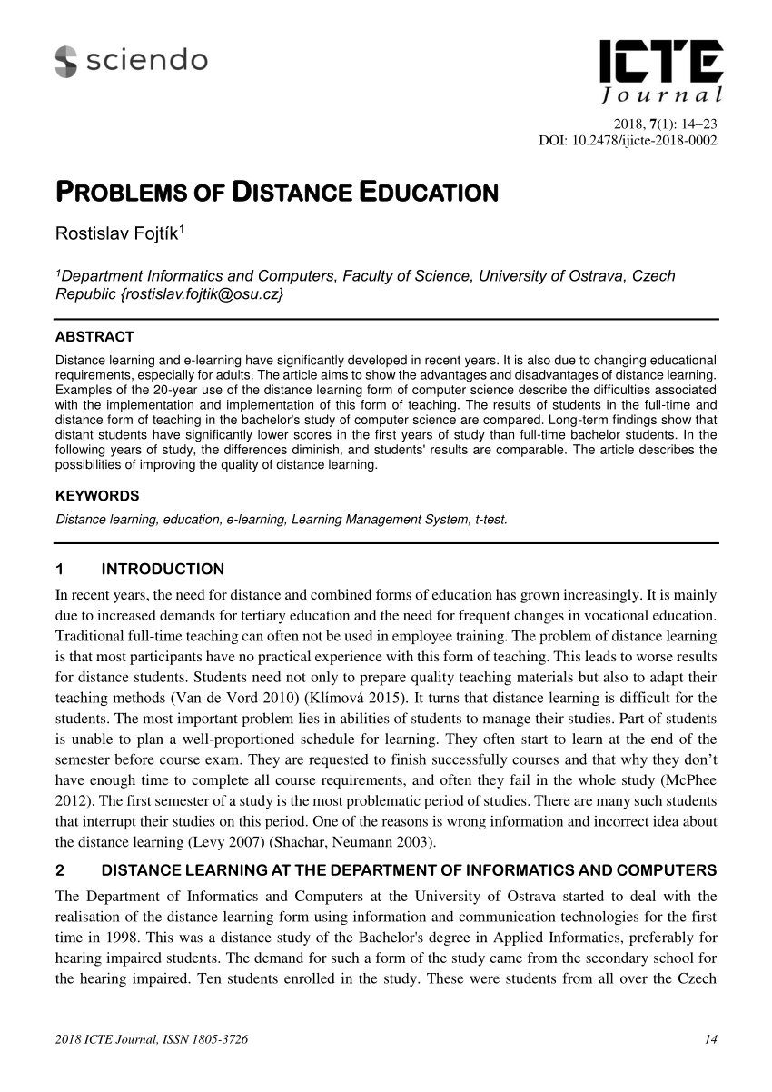 distance education article pdf
