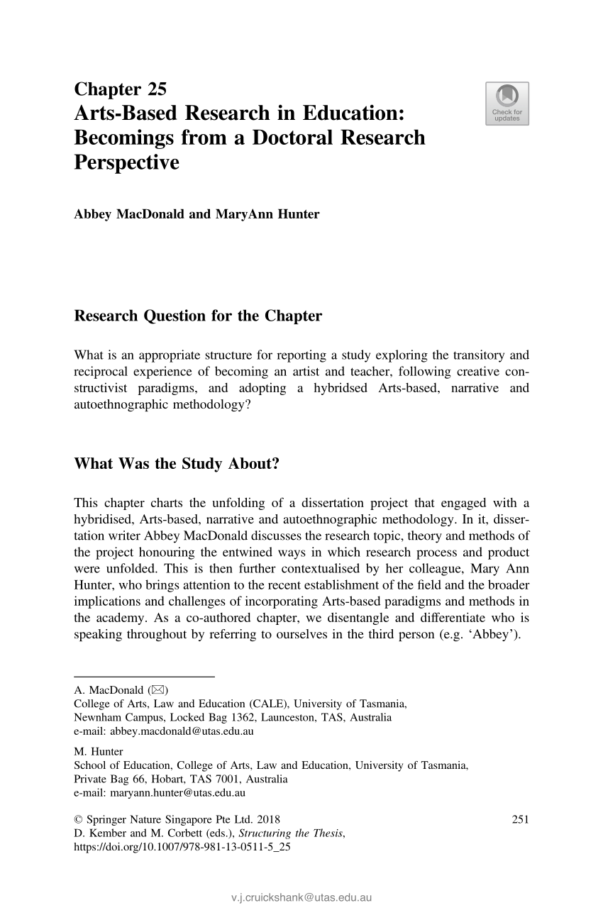 new perspective of thesis in research
