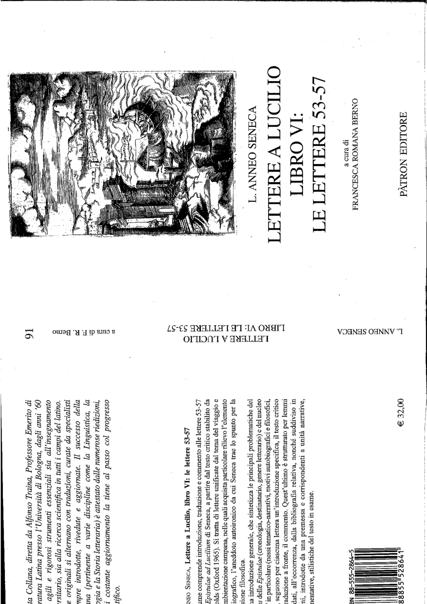 PDF) Seneca, Lettere a Lucilio, libro VI, le lettere 53-57, Bologna 2006