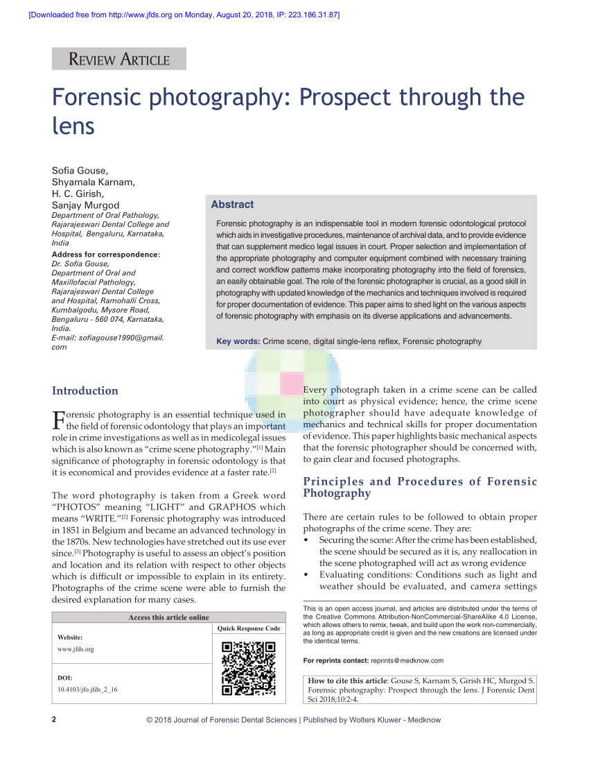 photography in research paper