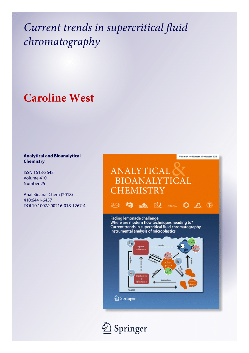 Pdf Current Trends In Supercritical Fluid Chromatography