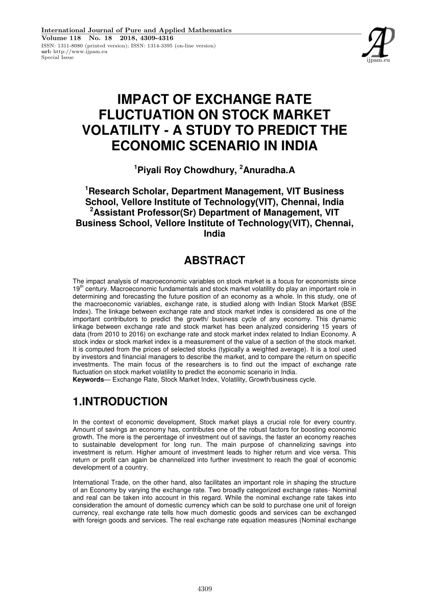 indian stock market volatility research paper