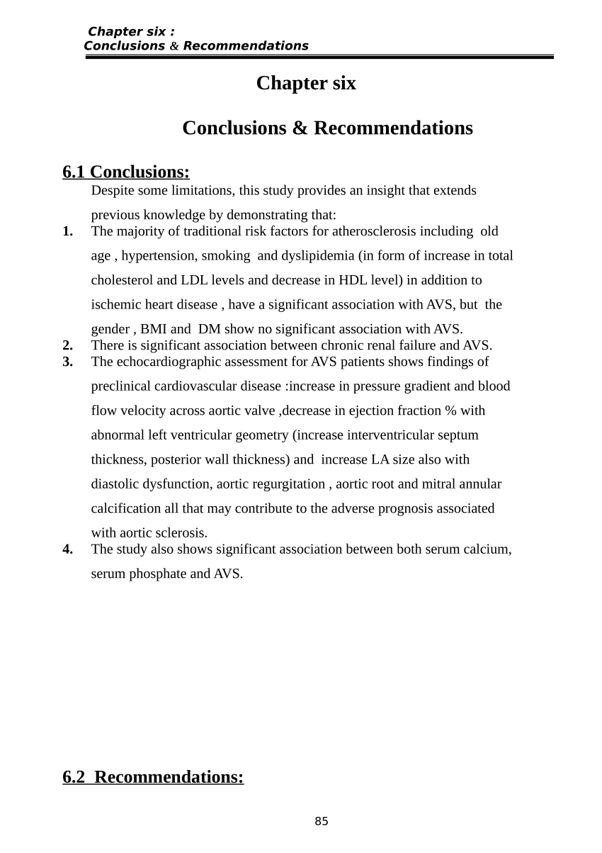 conclusions implications and recommendations in research