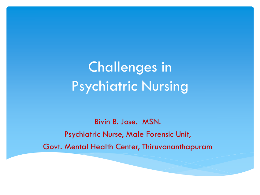 psychiatric nursing research topics in india