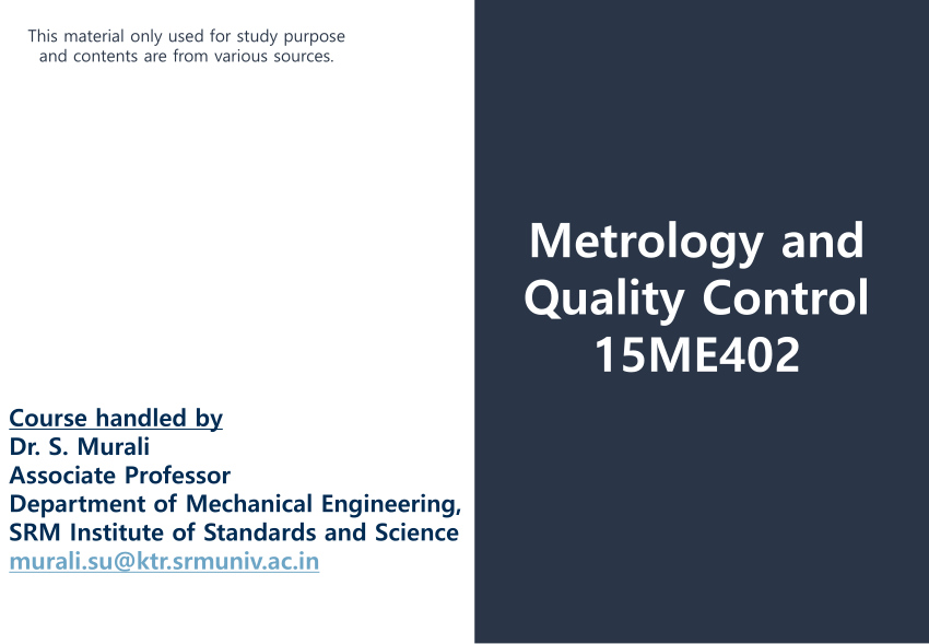 metrology and quality control techmax pdf free download