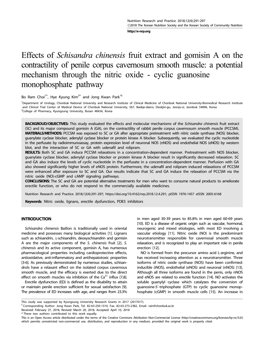 PDF Effects of Schisandra chinensis fruit extract and gomisin A