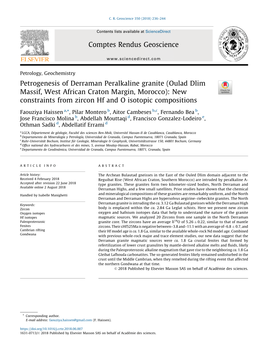 Origin of Cretaceous alkaline annular structures in the peri-cratonic  terranes of the Reguibat Rise in Morocco: New constraints from  carbonatite–silicate pairs and subsolidus processes - ScienceDirect