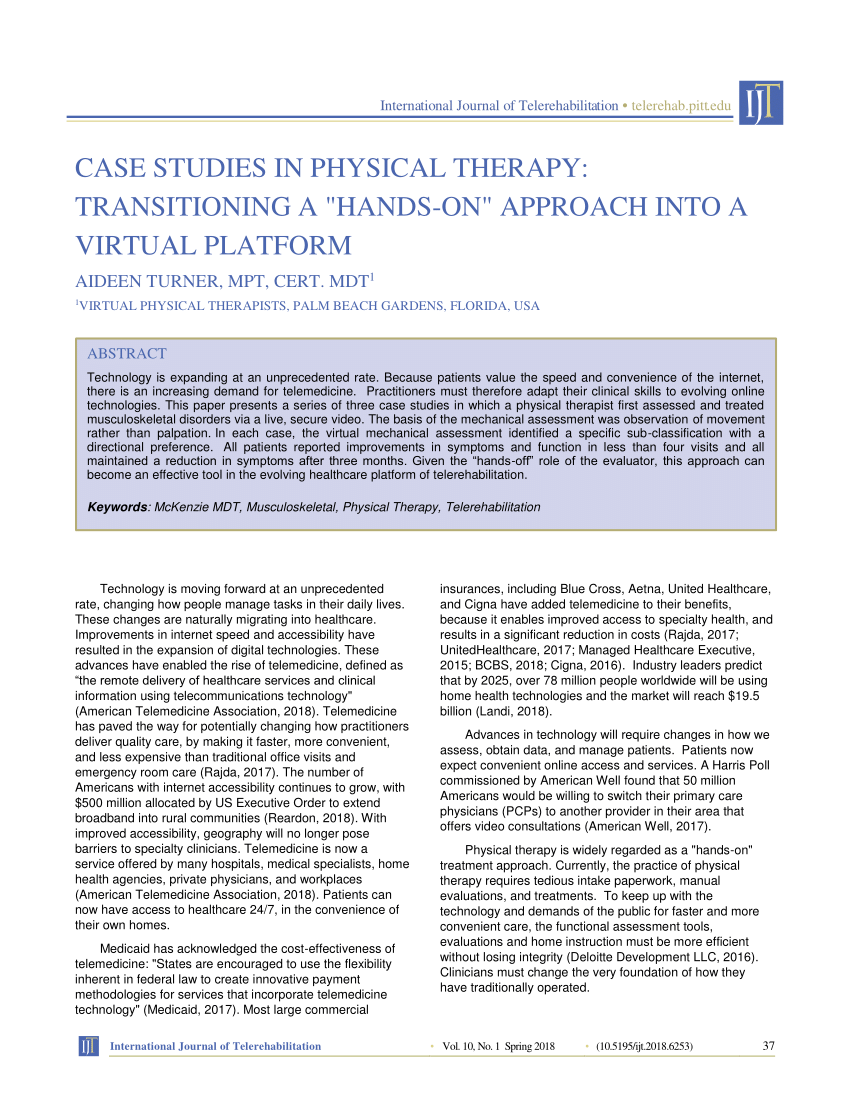 case study report physiotherapy