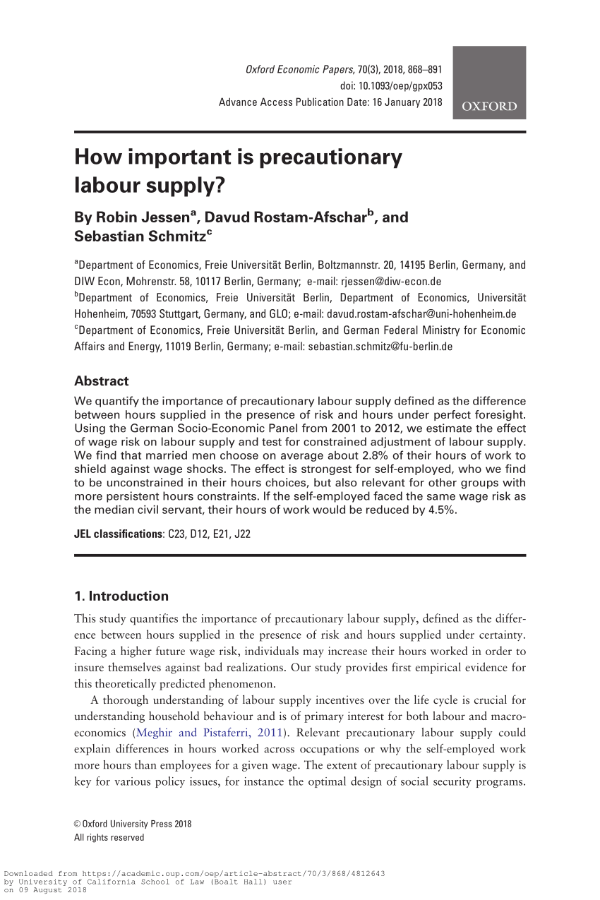 important of labour supply