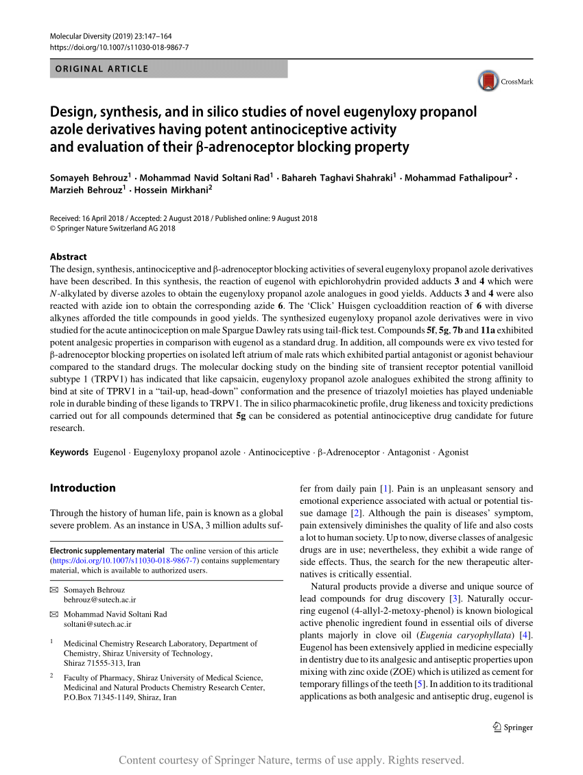 Full article: Design, synthesis and pharmacological evaluation of novel  Artemisinin-Thymol