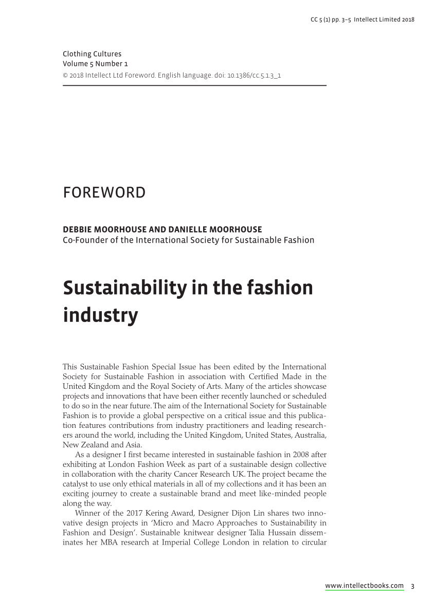 sustainability in fashion research paper