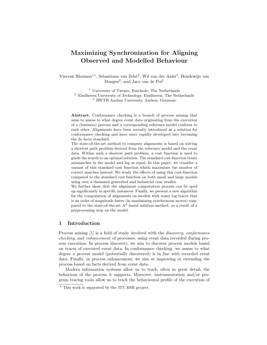 (PDF) Maximizing Synchronization for Aligning Observed and Modelled