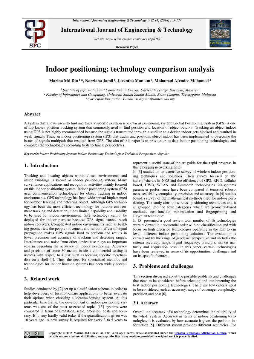 research paper on indoor positioning system