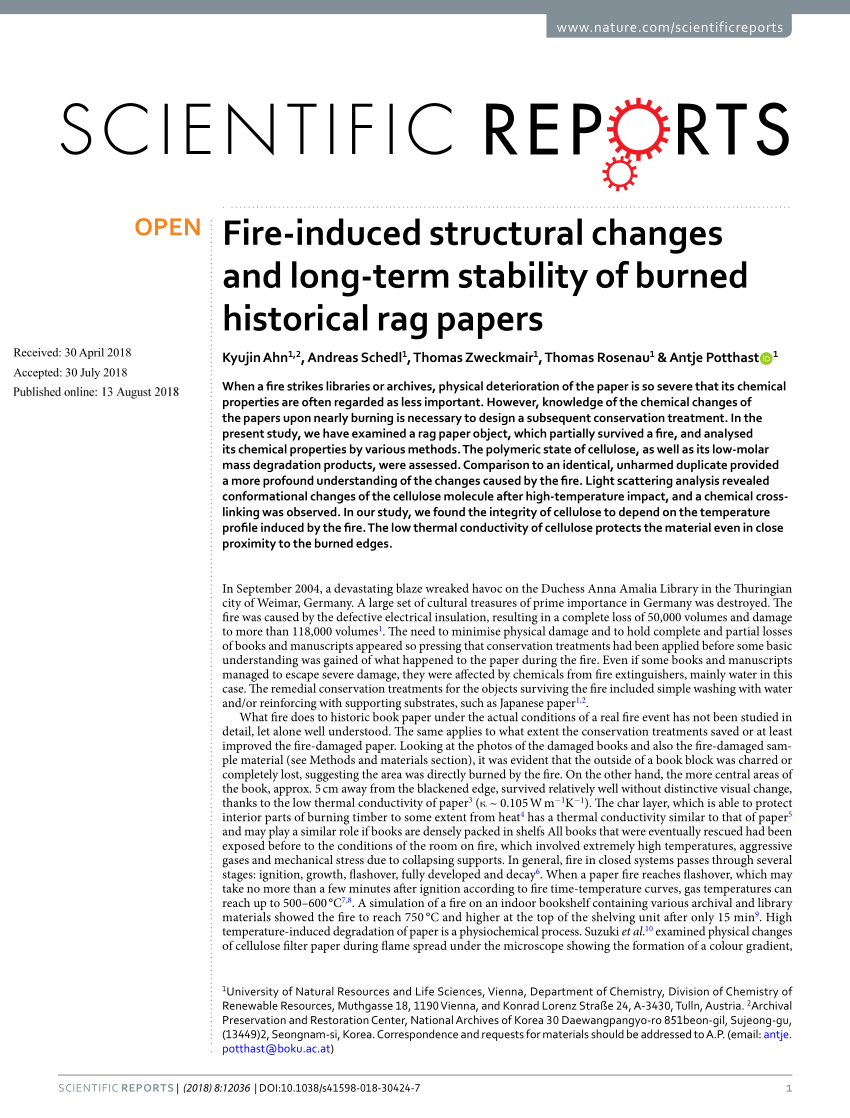 PDF) Reconstructing Historical Changes in Combustion Patterns by