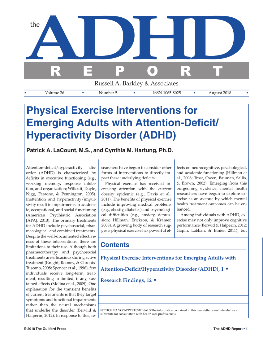PDF) Physical Exercise Interventions for Emerging Adults with ...
