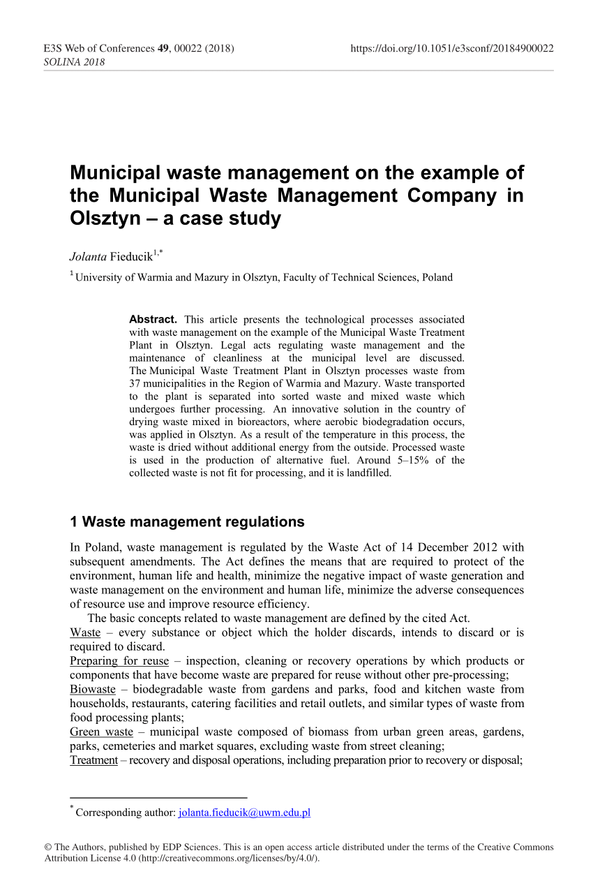 case study municipal waste management