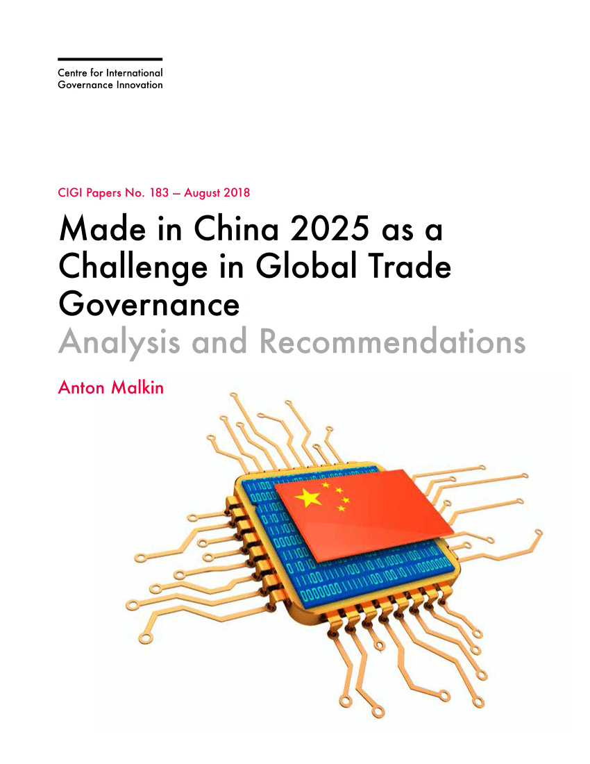 (PDF) Made in China 2025 as a Challenge in Global Trade Governance