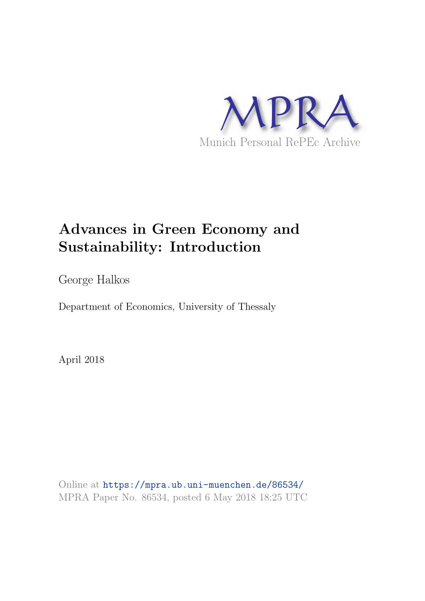 research paper on green economy