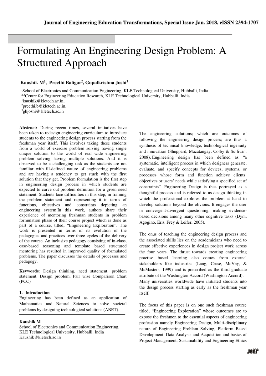 pdf-formulating-an-engineering-design-problem-a-structured-approach