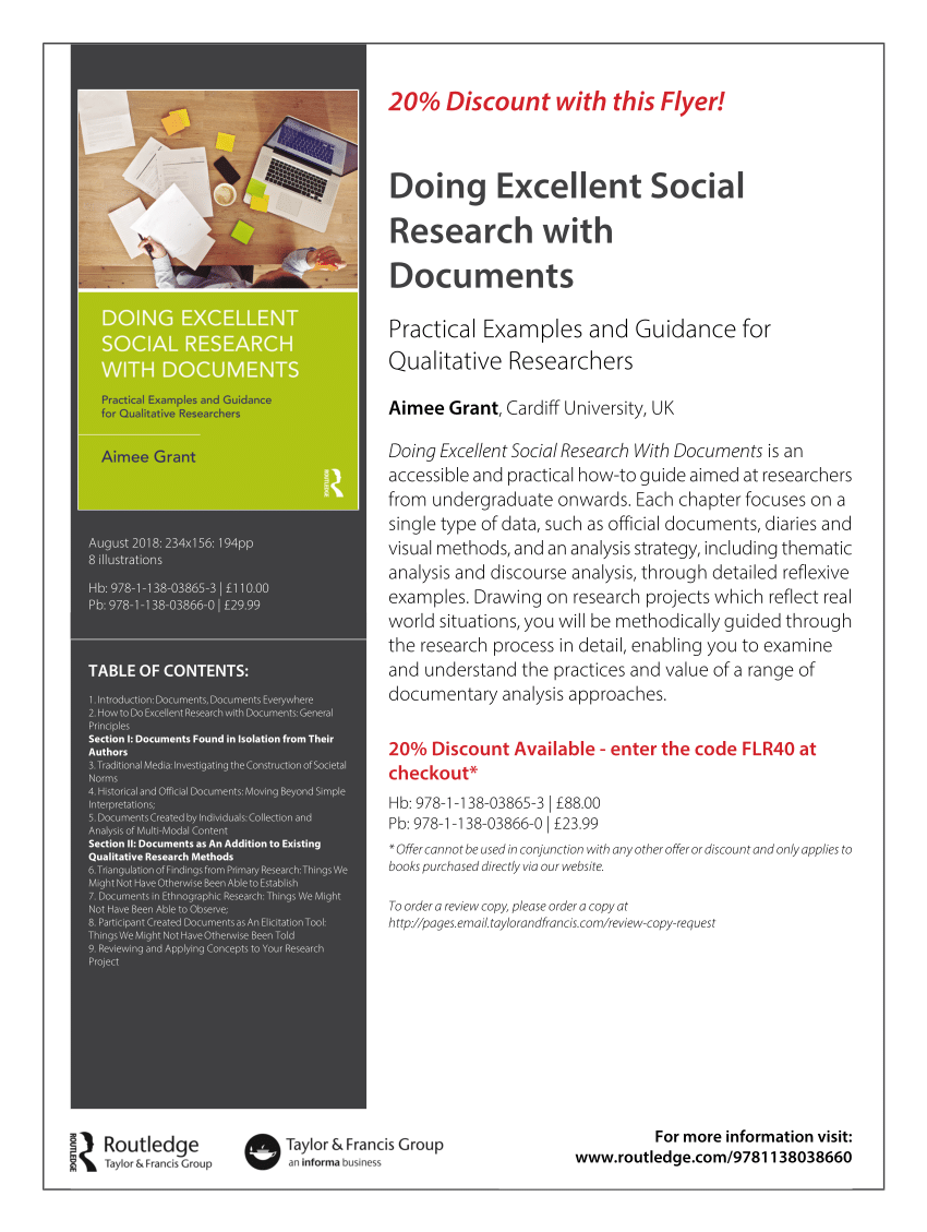 (PDF) Doing Excellent Social Research with Documents ...