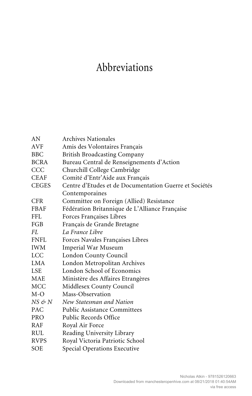 air force approved abbreviations